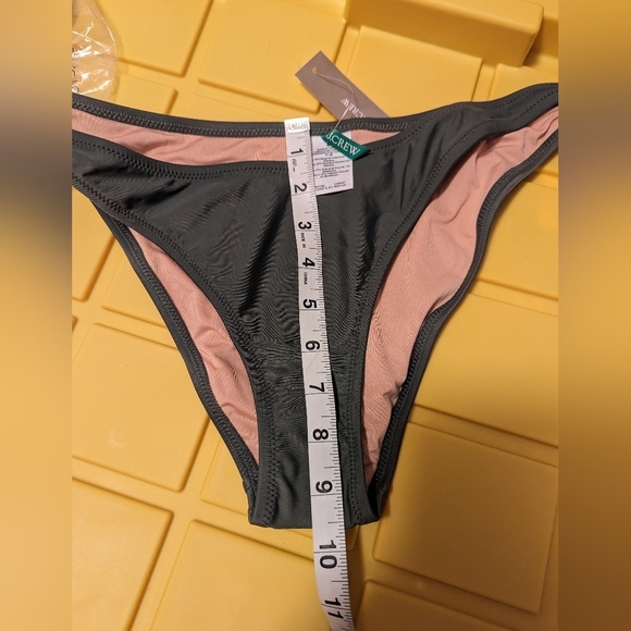 J Crew Green Mid Rise Cheeky Coverage Bikini Swim Bottom Size Medium (874) - Picture 11 of 12